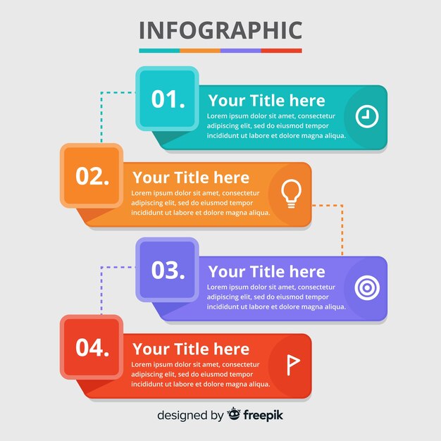 Fondo muestra infografía plana