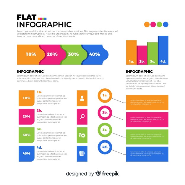Fondo muestra infografía plana