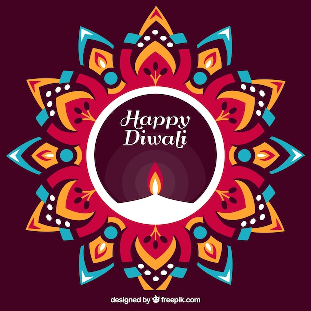 Vector gratuito fondo multicolor de diwali