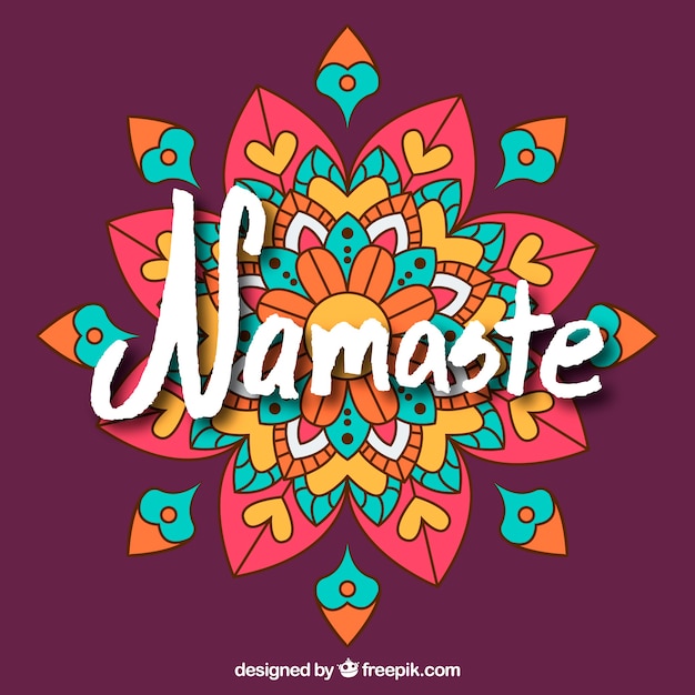 Vector gratuito fondo multicolor namaste