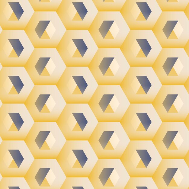 Fondo multicolor patrón hexagonal 3D
