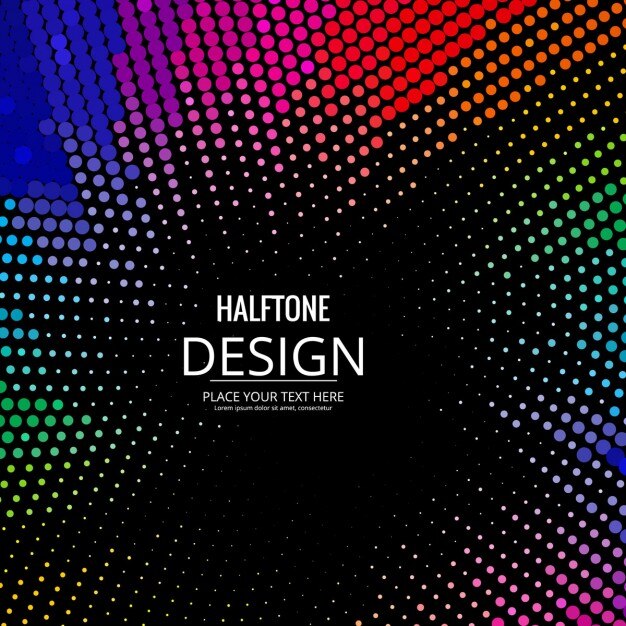 Fondo multicolor con puntos de semitono