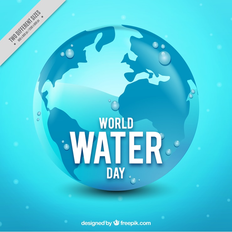Vector gratuito fondo de mundo del día del agua 