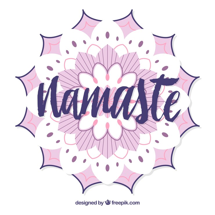 Vector gratuito fondo namaste con mandala decorativo