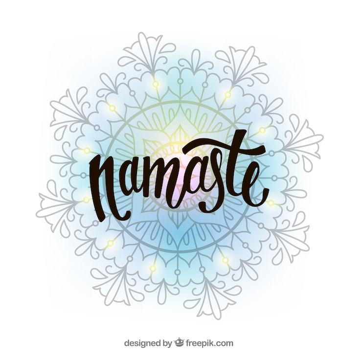 Vector gratuito fondo namaste con mandala decorativo