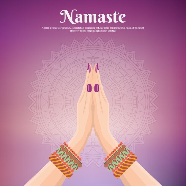 Fondo de namaste con manos 
