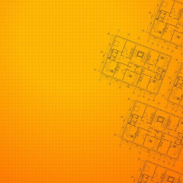 Fondo naranja arquitectónico Ilustración vectorial eps10 contiene degradados y efectos de transparencias