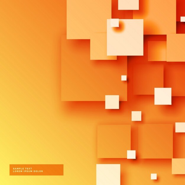 Fondo naranja con cuadrados