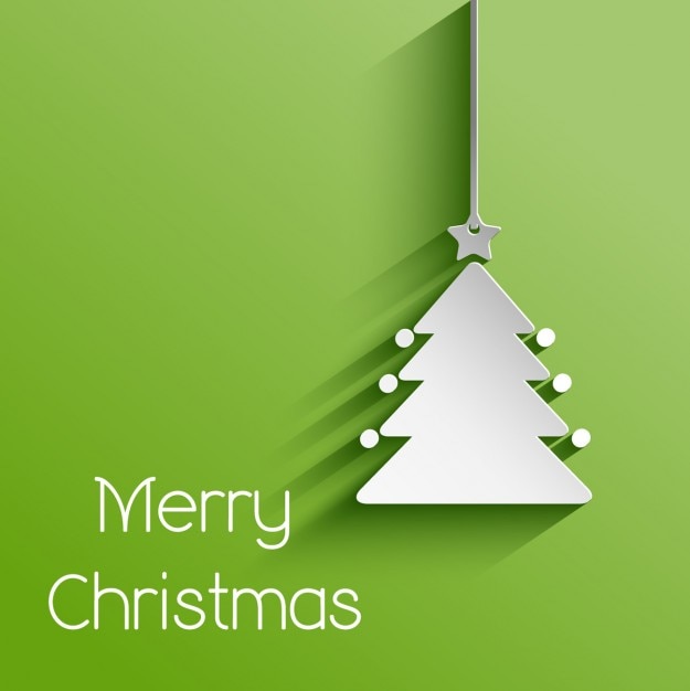 Vector gratuito fondo de ñarbol de navidad de papel