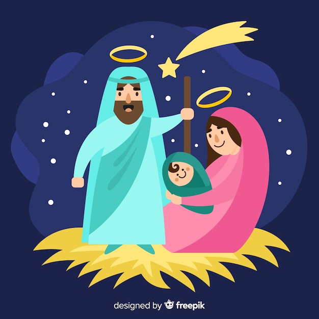 Vector gratuito fondo natividad simple