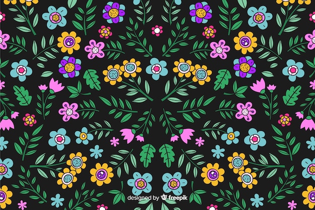 Fondo natural con flores coloridas