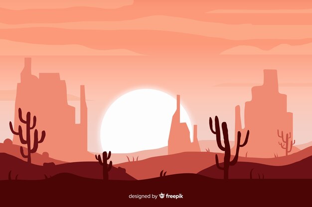 Fondo natural con paisaje desértico