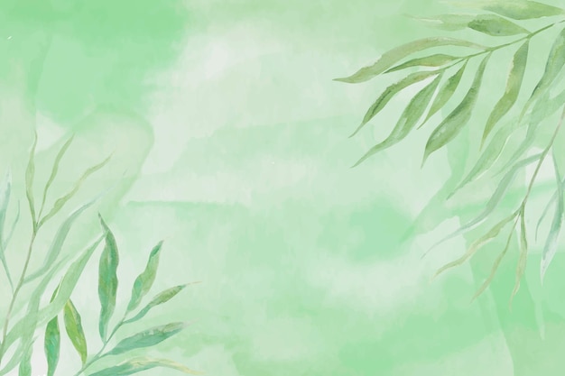 Fondo de naturaleza acuarela pintada a mano