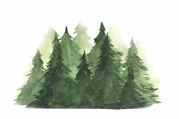 Fondo de naturaleza acuarela pintada a mano