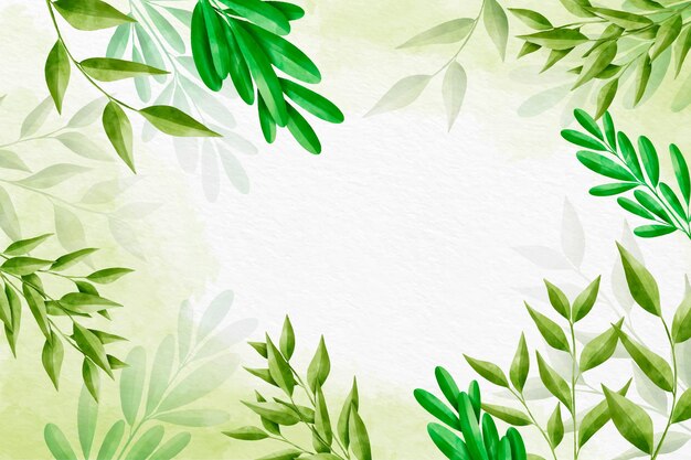Fondo de naturaleza acuarela pintada a mano