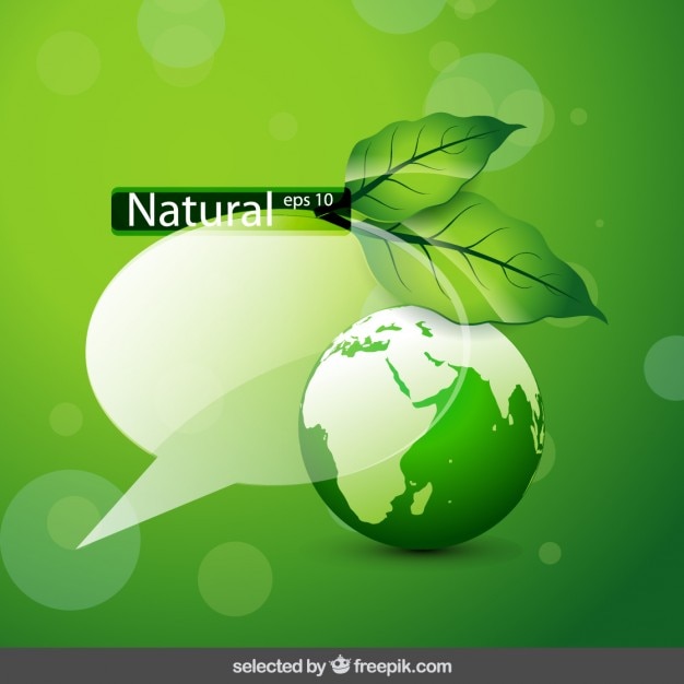 Vector gratuito fondo de naturaleza con burbuja de diálogo