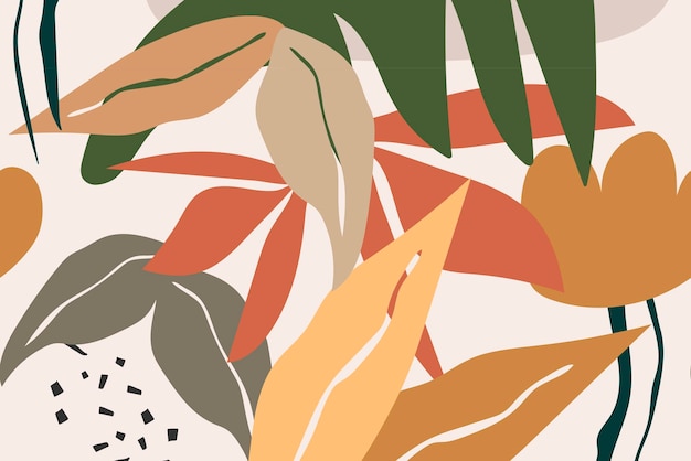 Fondo de naturaleza estética, vector de patrones sin fisuras beige