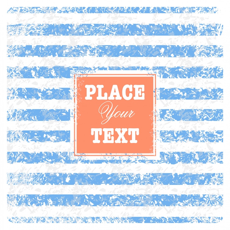 Vector gratuito fondo náutico de chatarra vintage con rayas y texto