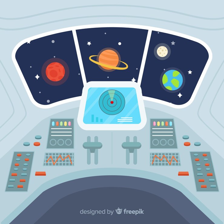Vector gratuito fondo de nave espacial