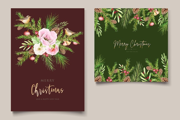Fondo navidad acuarela dibujada a mano