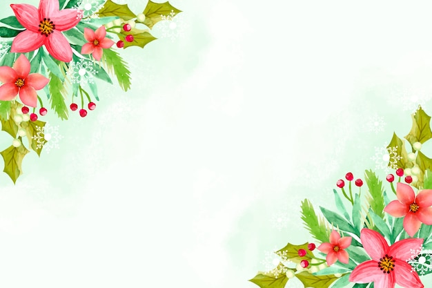 Vector gratuito fondo de navidad acuarela