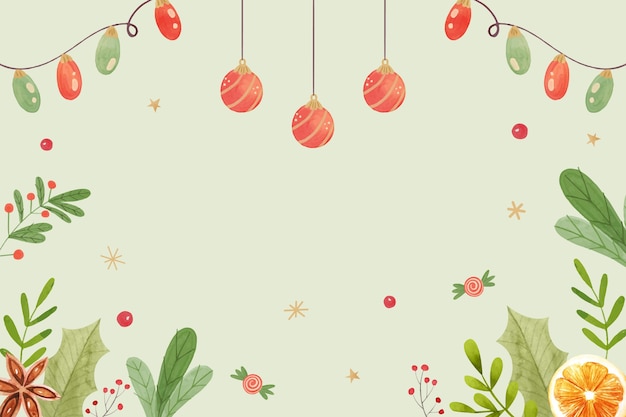 Vector gratuito fondo de navidad acuarela