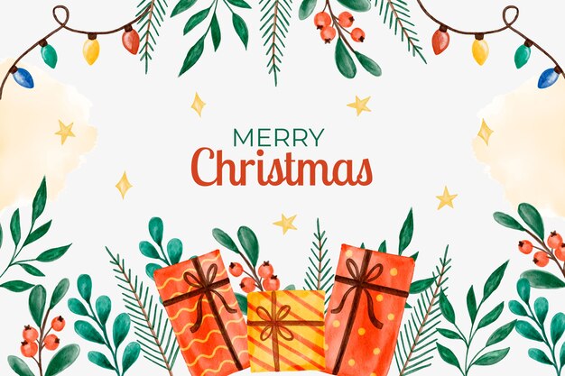 Fondo de navidad acuarela