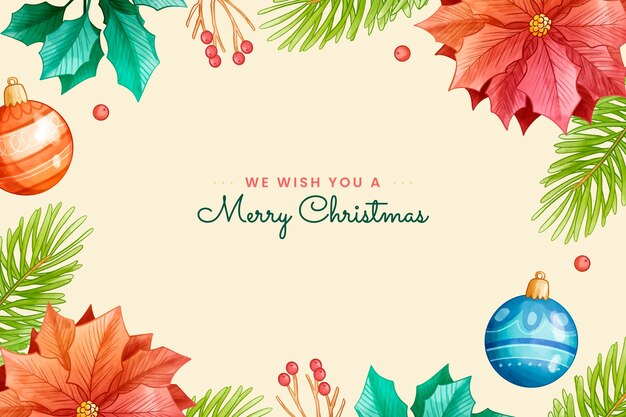 Fondo de Navidad en acuarela