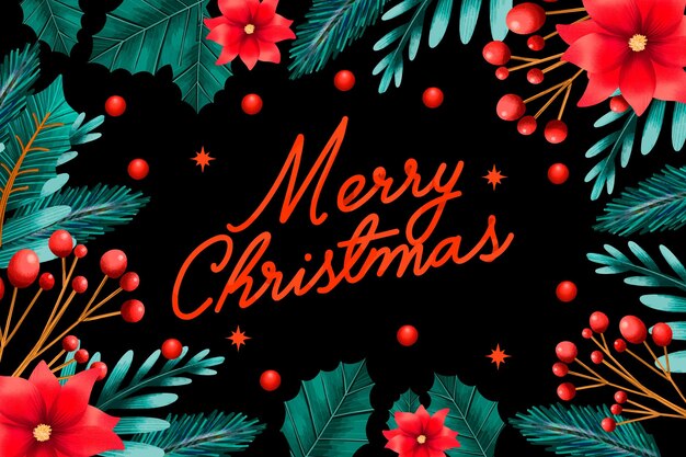 Fondo de Navidad en acuarela