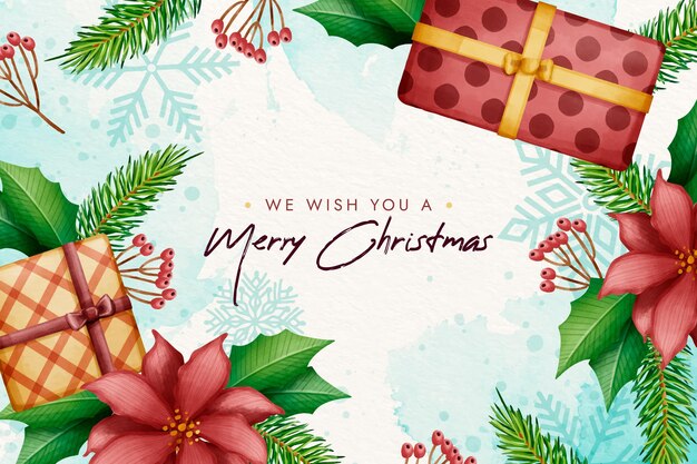 Fondo de navidad acuarela