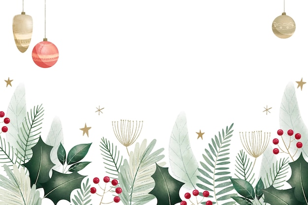 Fondo de Navidad en acuarela