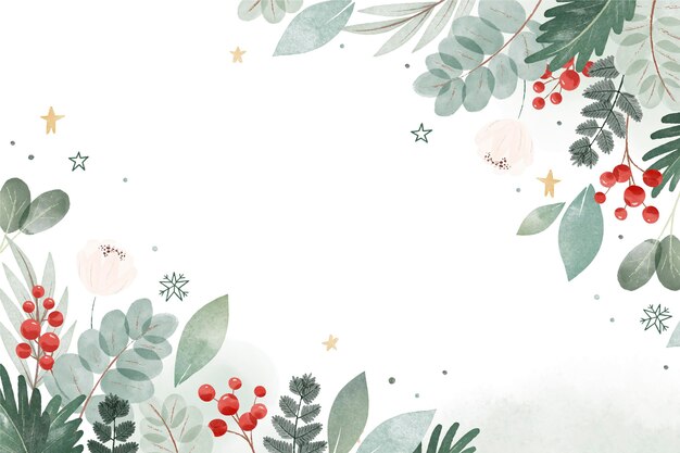 Fondo de Navidad en acuarela