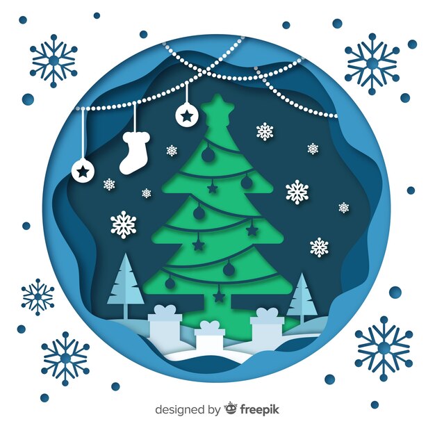 Fondo de navidad adorable con diseño plano