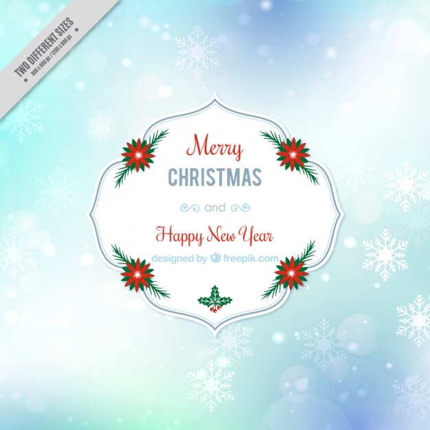 Fondo de navidad y año nuevo con copos de nieve