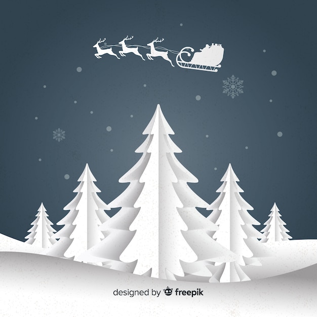 Fondo navidad árboles recortado