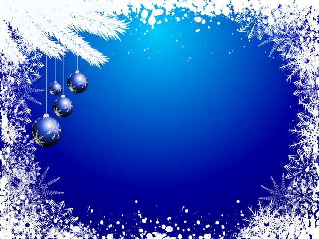 Fondo de navidad azul nevado