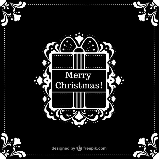 Fondo de Navidad en blanco y negro