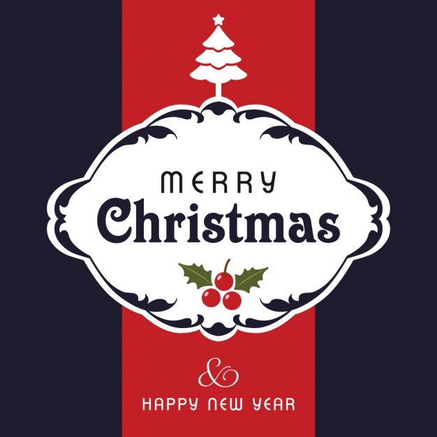 Fondo de navidad con una bonita etiqueta