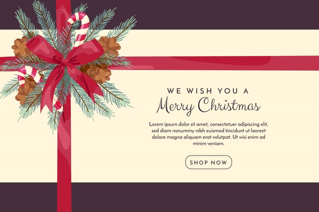 Fondo de Navidad con cinta