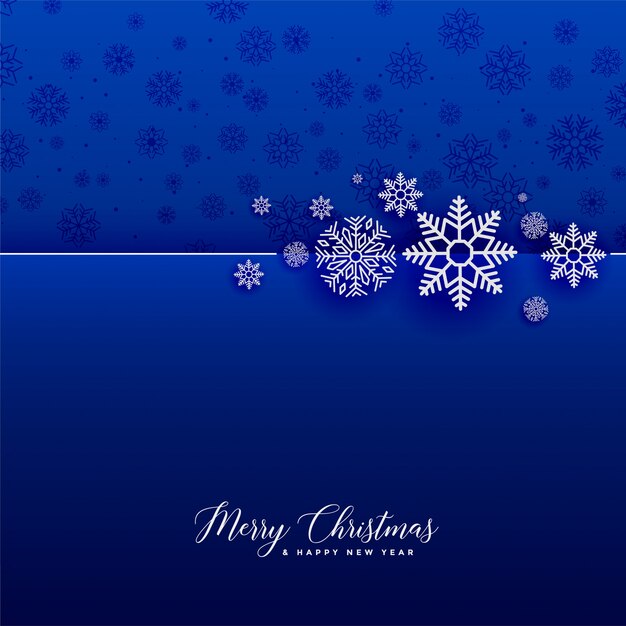Fondo de Navidad de copos de nieve azul impresionante