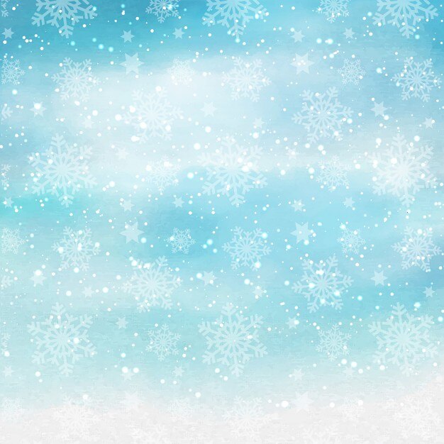 Fondo de navidad con copos de nieve cayendo