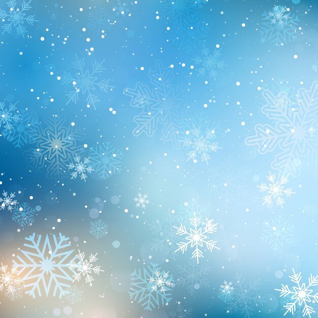 Fondo de navidad con copos de nieve