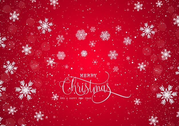Fondo de Navidad con copos de nieve