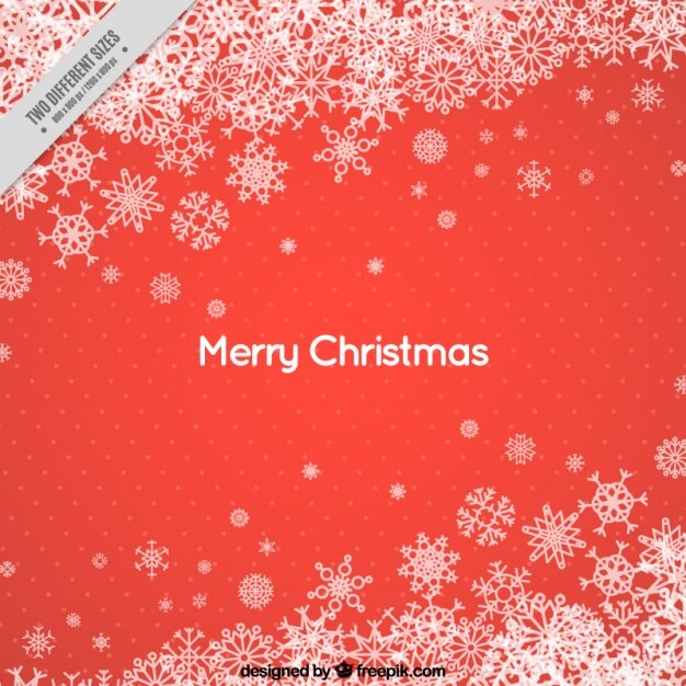 Fondo de navidad con copos de nieve 