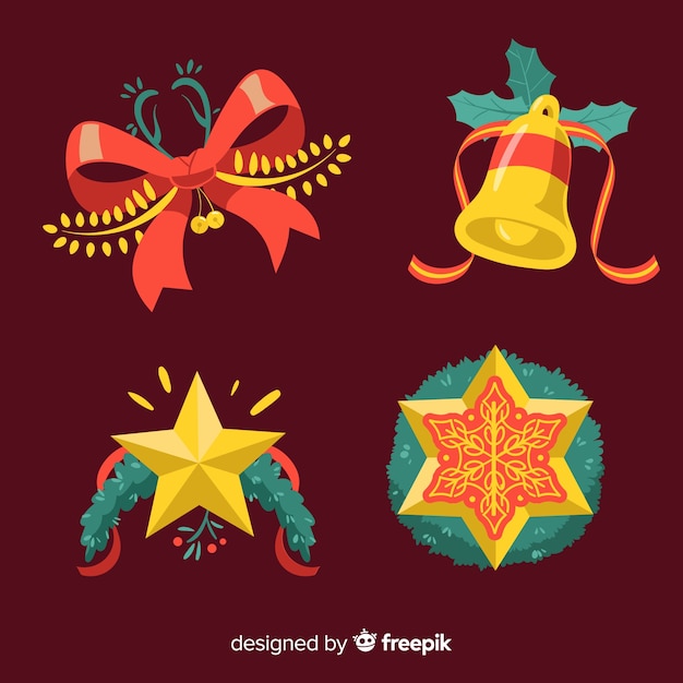 Vector gratuito fondo navidad decoración dibujada a mano