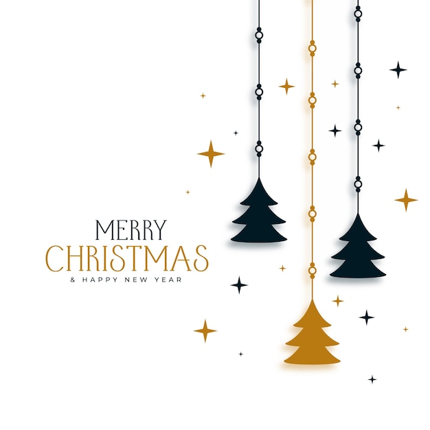 Vector gratuito fondo de navidad decorativo con árbol y estrellas