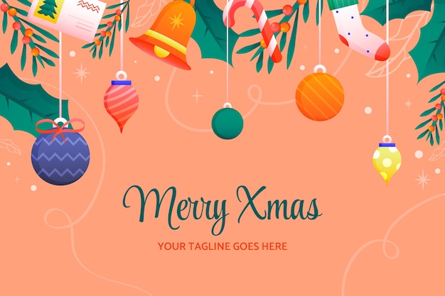 Vector gratuito fondo de navidad degradado