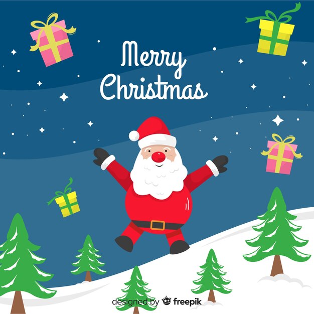 Fondo de navidad dibujado a mano 