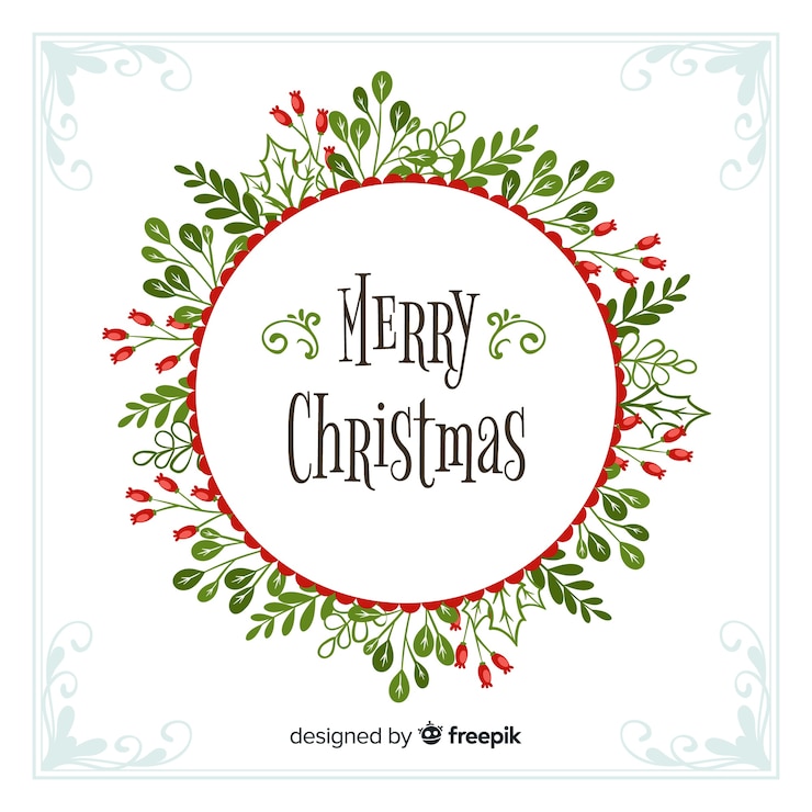 Vector gratuito fondo de navidad dibujado a mano