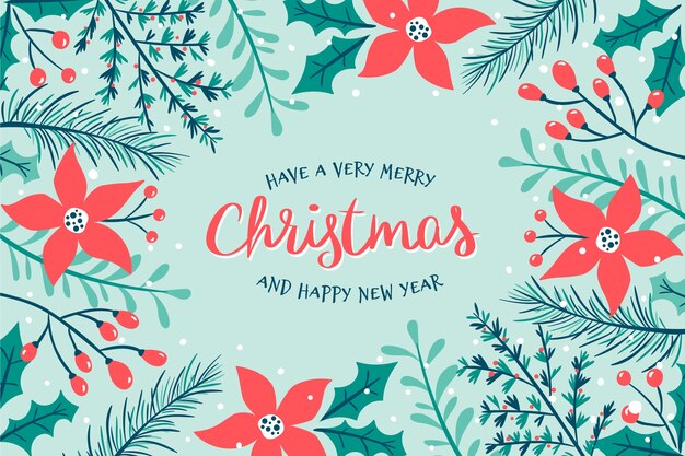 Fondo de navidad dibujado a mano